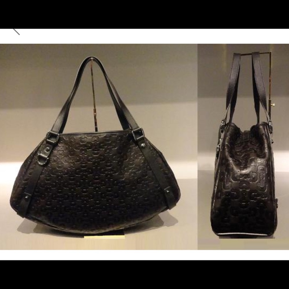 Gucci Abbey East West horsebit embossed leather